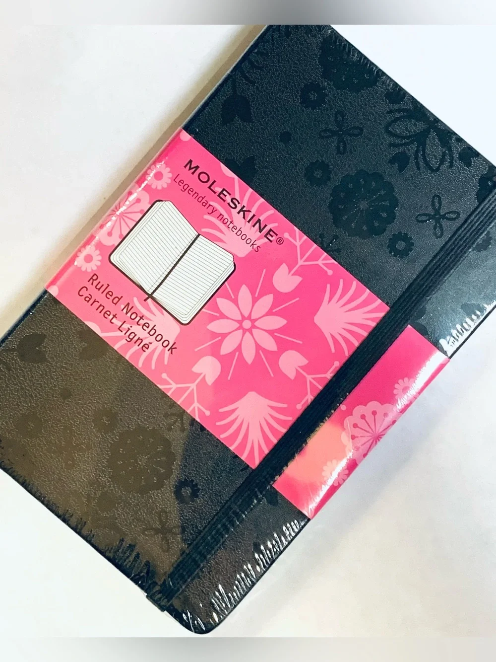 New Moleskine Legendary Ruled Notebook Black Pattern Hard Cover 3.5 x 5.5 pocket